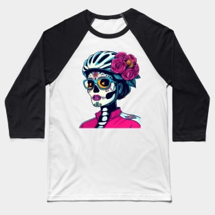 Catrina cycling flowers Baseball T-Shirt